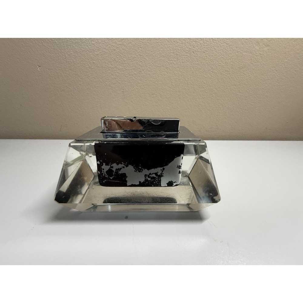 Vintage Evans Table Lighter in a Glass Casing